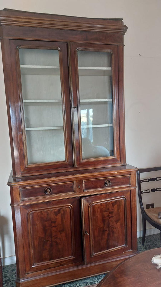Cherry Wood Display Cabinet, Mid-1800's