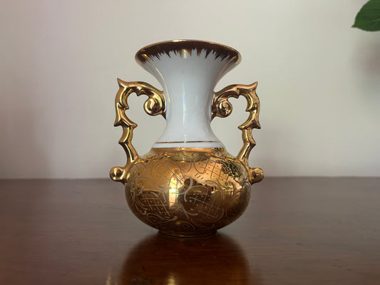Limoges Gilded Vase — Figural Scene