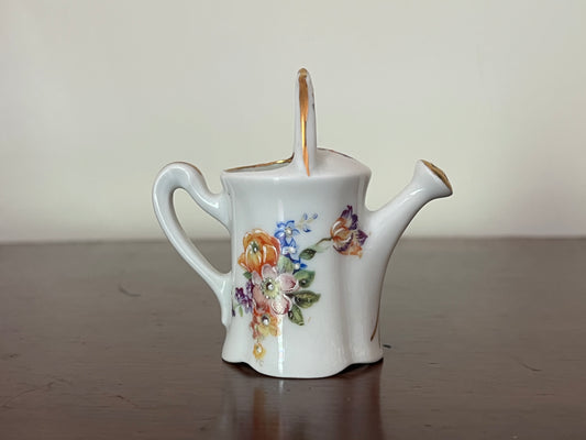 Limoges Watering Can, Hand-Painted Florals