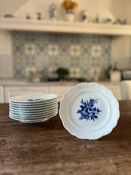 Schumann Arzberg Cobalt Dessert Plates (×10)