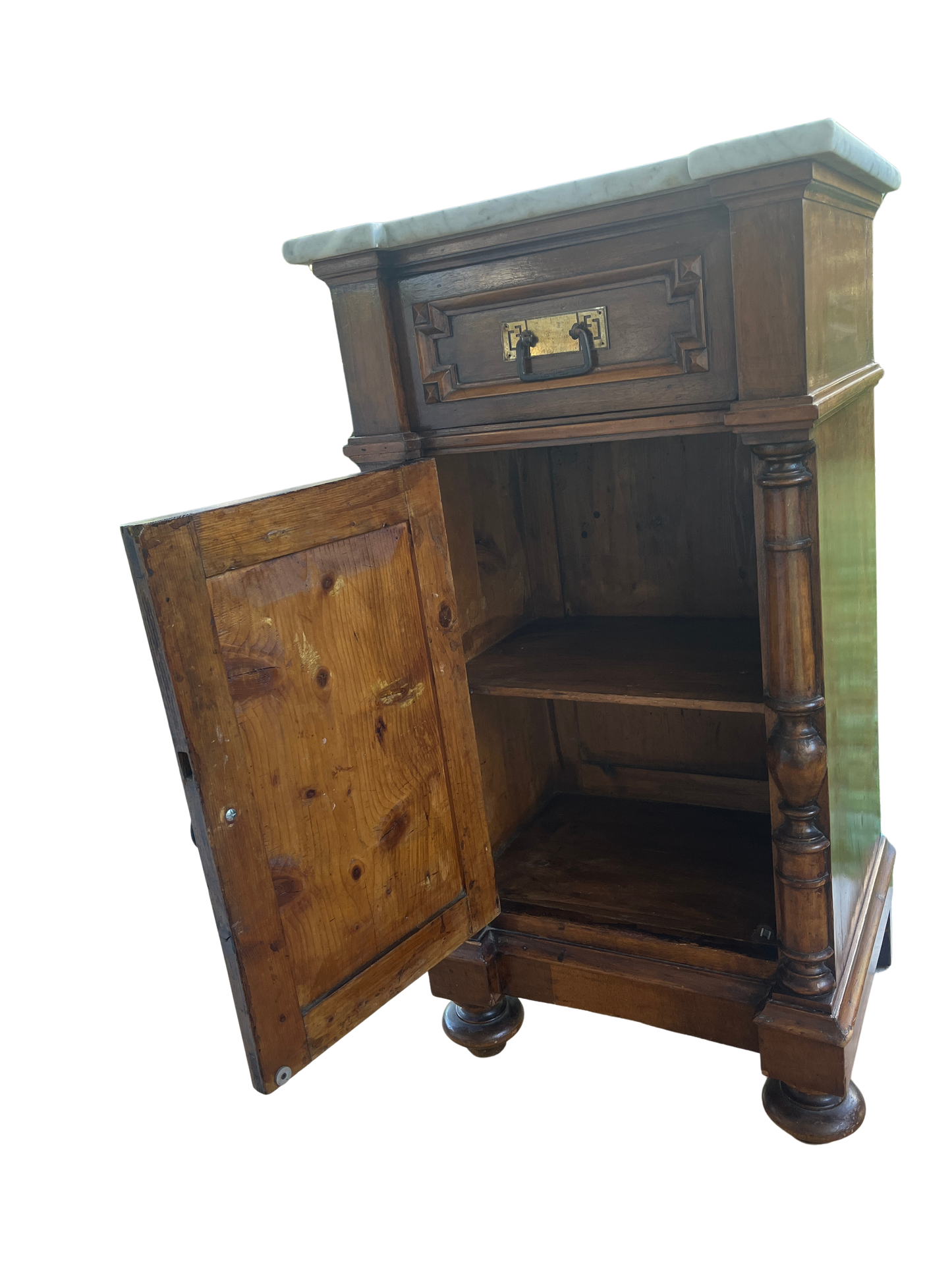 Pair of Italian Marble-Top Nightstands, circa 1860–1890