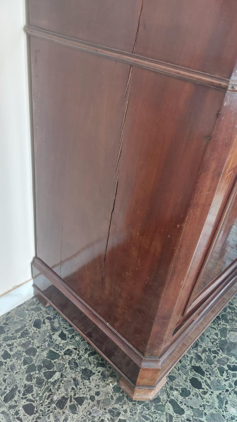 Cherry Wood Display Cabinet, Mid-1800's