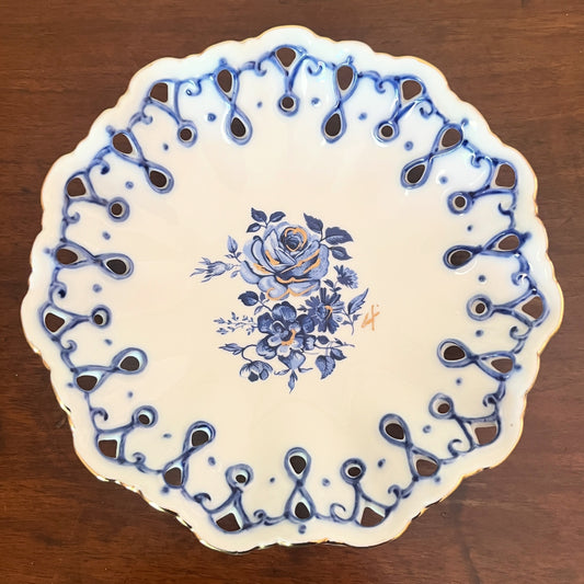 Marta Marzotto Porcelain Reticulated Dish