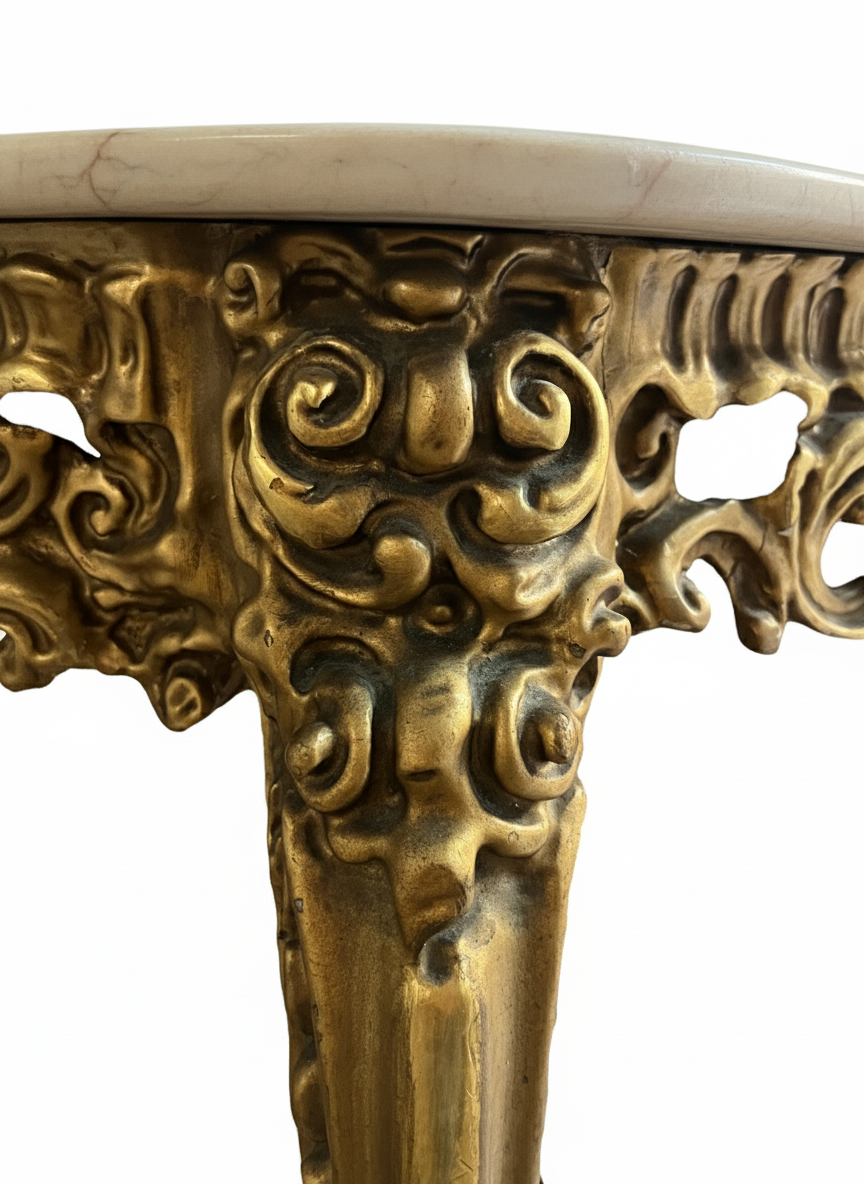 Baroque Giltwood Console & Matching Mirror
