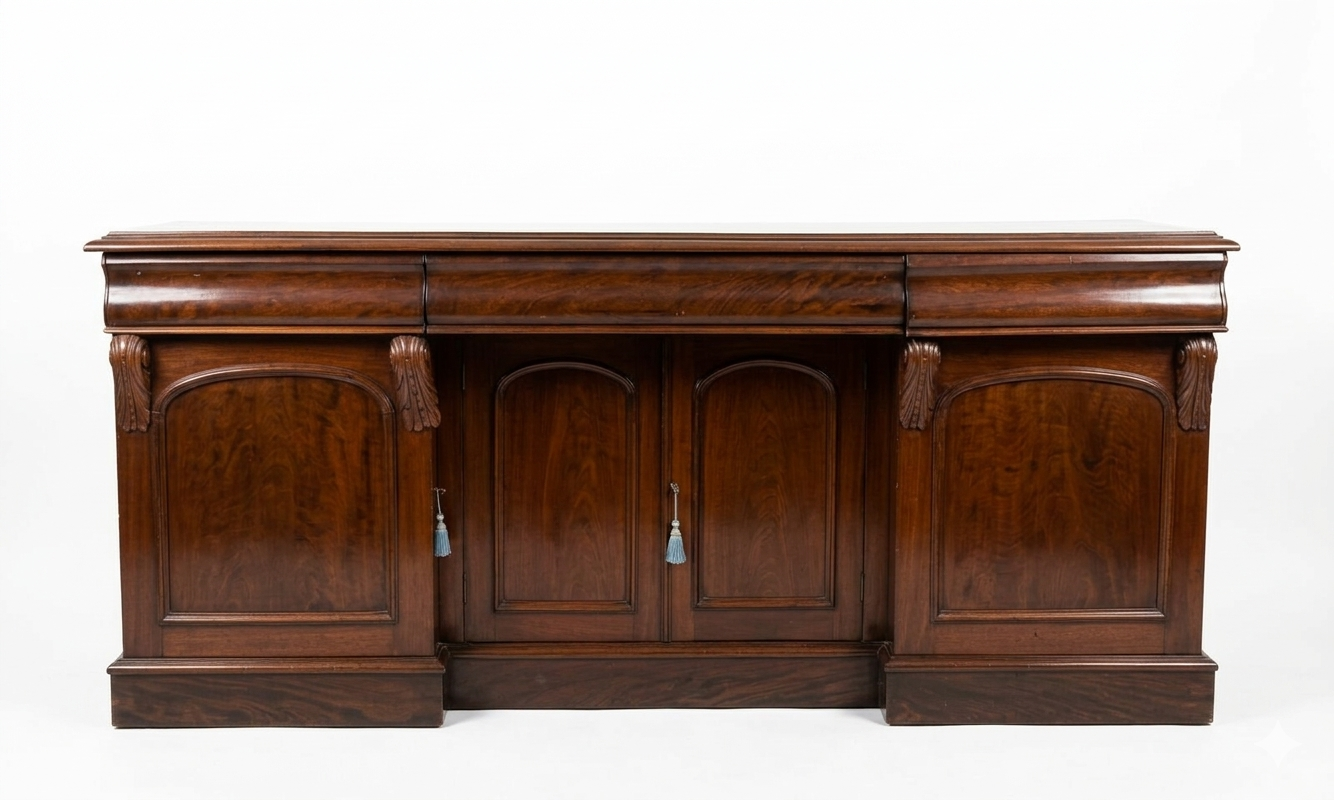English Victorian Mahogany Sideboard Mid 1800’s