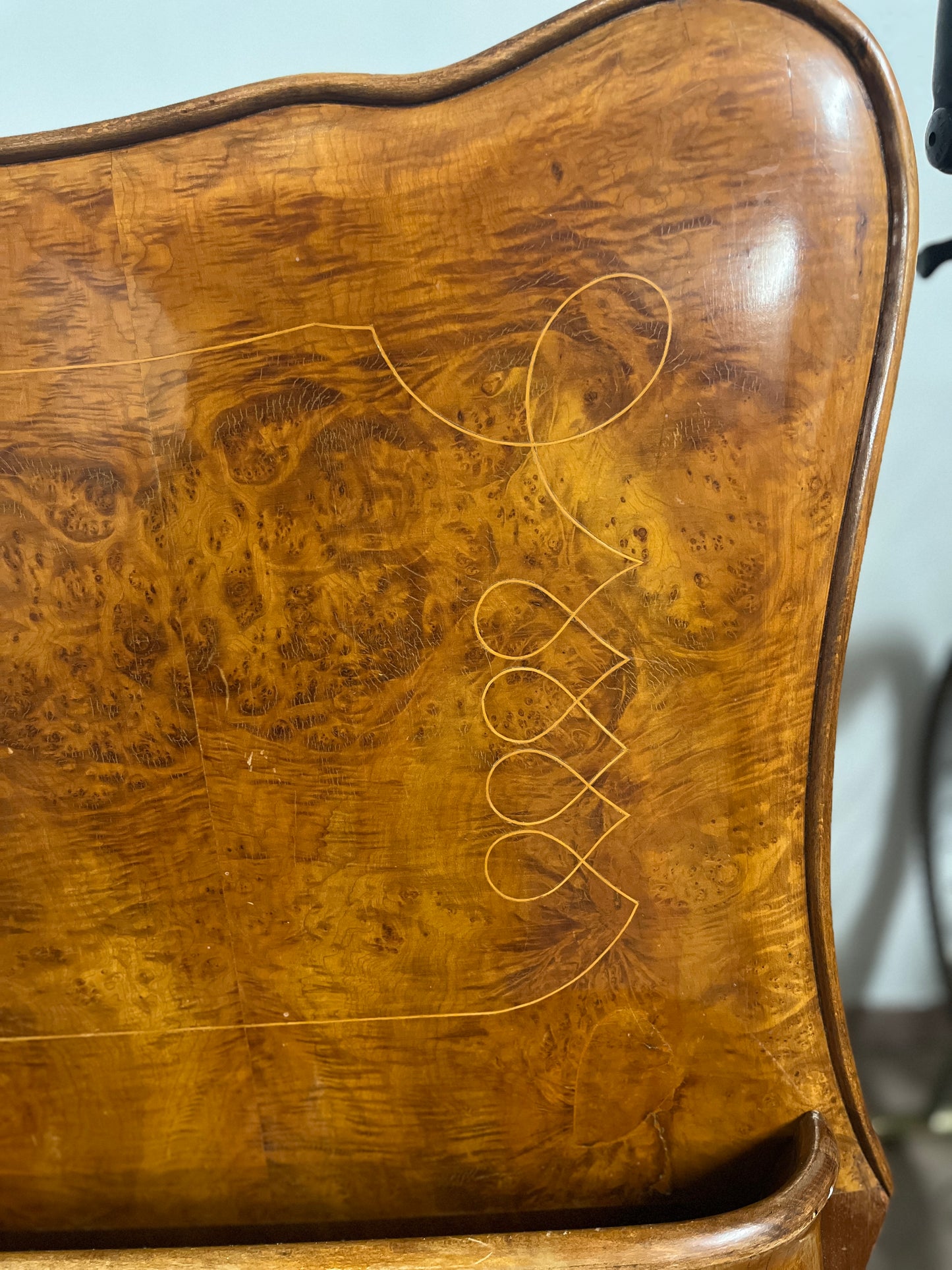 Early 19th Century Italian Walnut Burl Bed