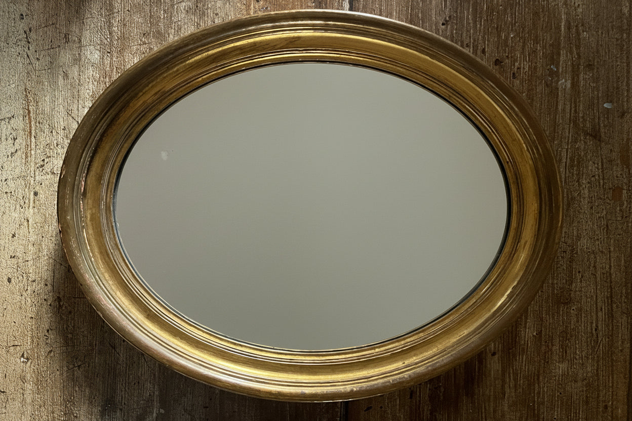 Vintage Oval Gilded Mirror RESERVED