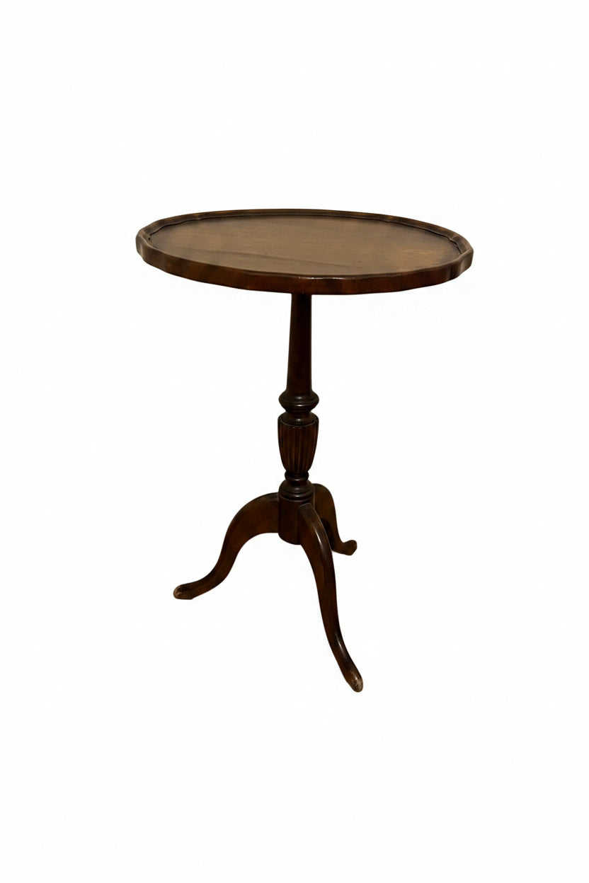 Walnut Pedestal Occasional Table, 19th Century