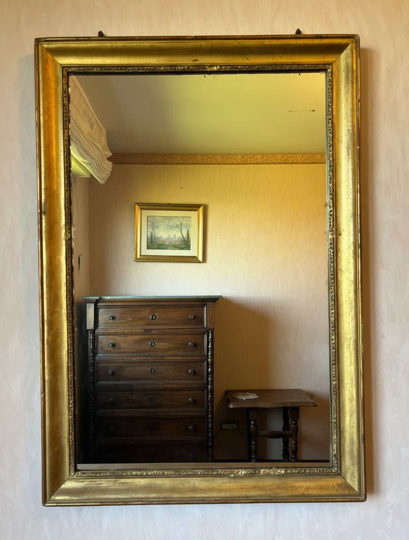 Rectangular Vintage Giltwood Mirror