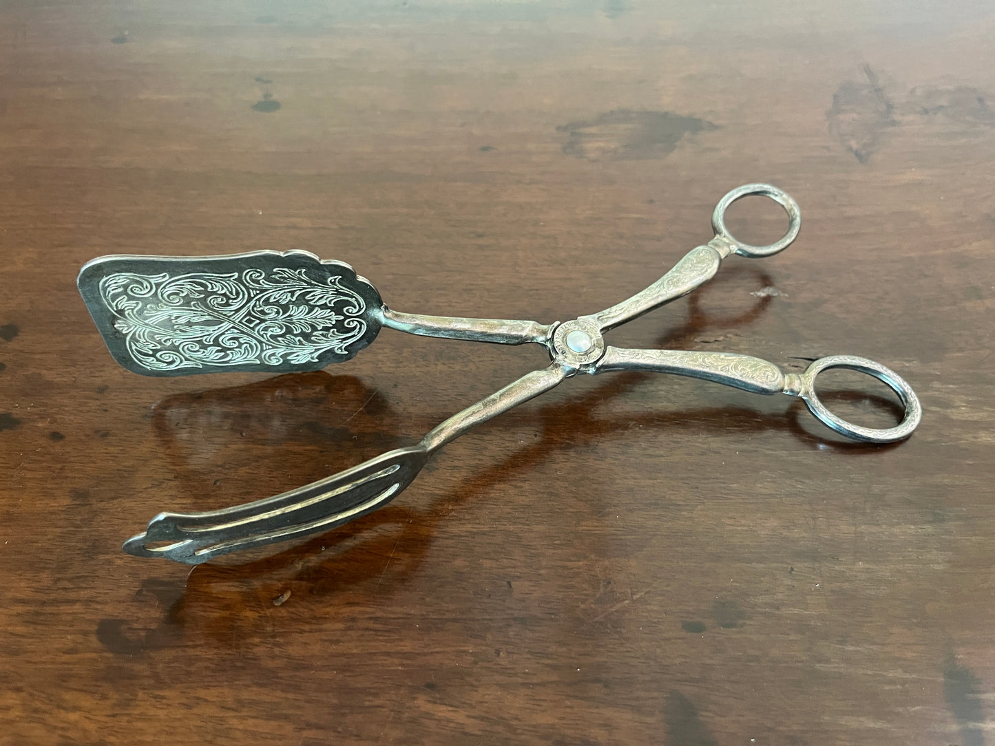 Italian Silver-Plated Food Tongs