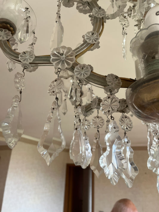 Maria Theresa Italian Crystal Chandelier, Six-Arm