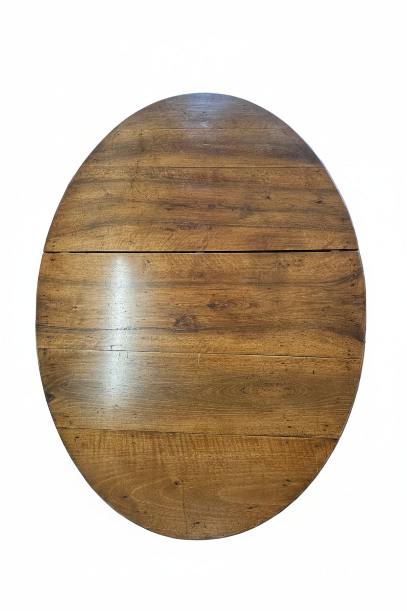Victorian Walnut Oval Extending Dining Table with Pedestal Base, circa 1860–1890