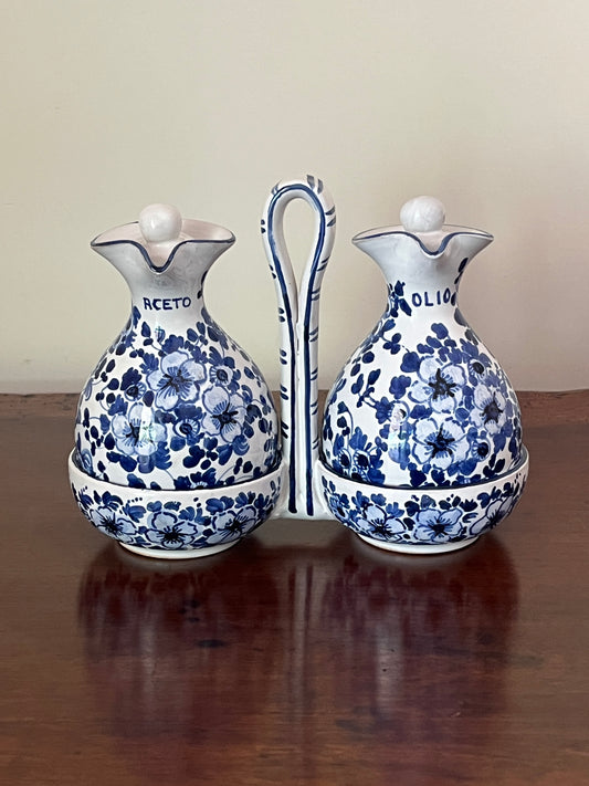 Castelli Maiolica Oil & Vinegar Cruet Set
