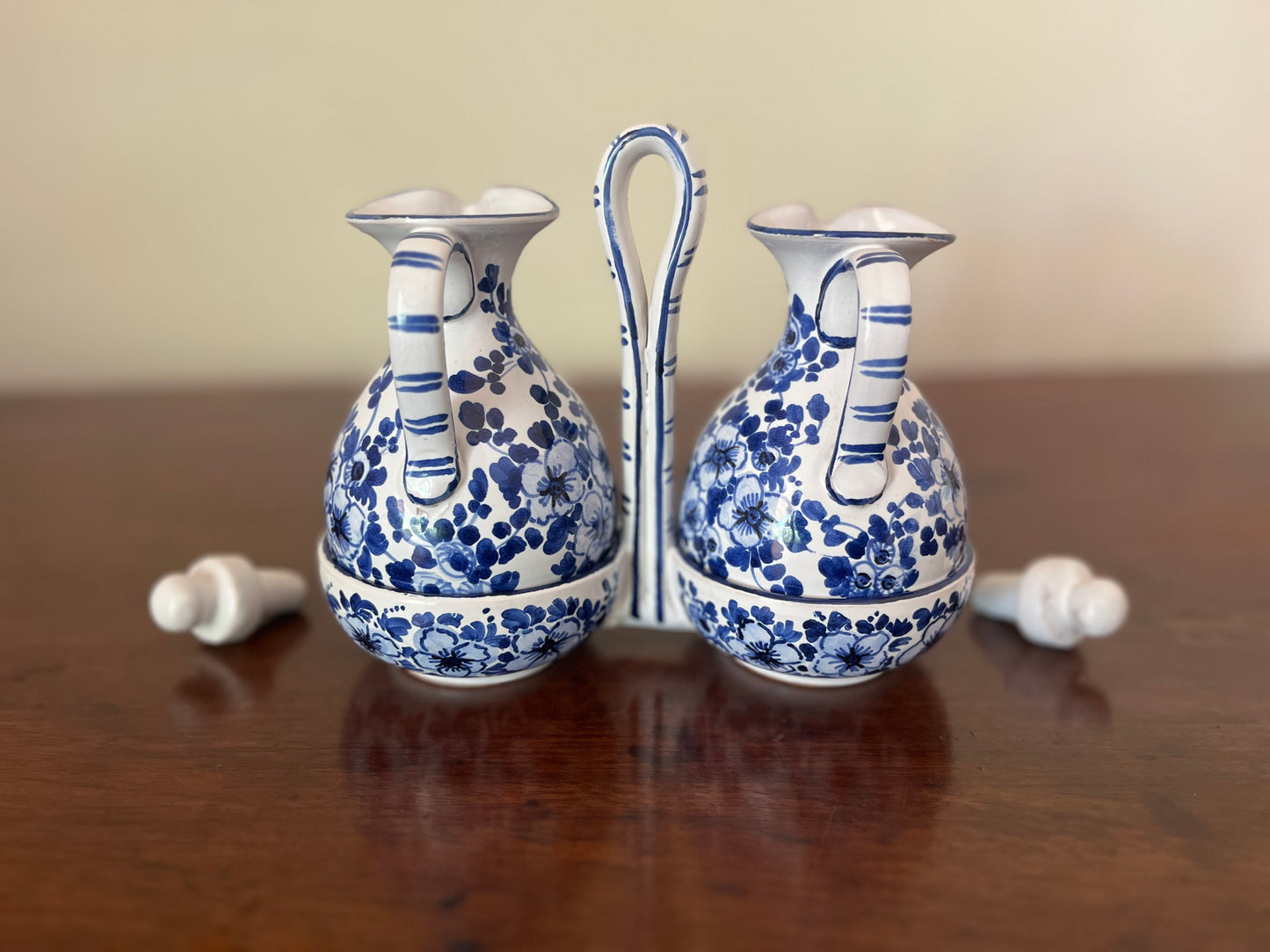 Castelli Maiolica Oil & Vinegar Cruet Set