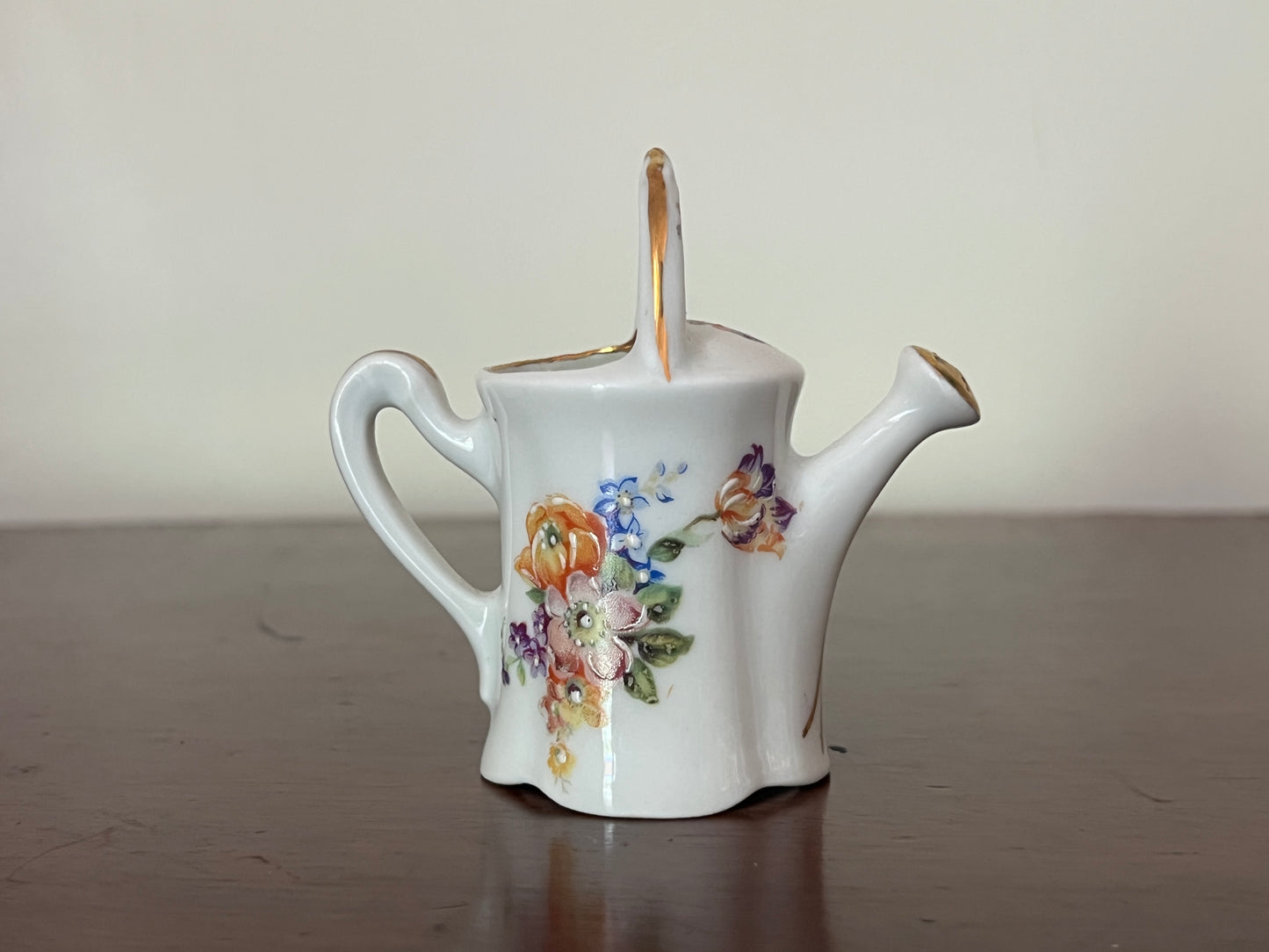 Limoges Watering Can, Hand-Painted Florals