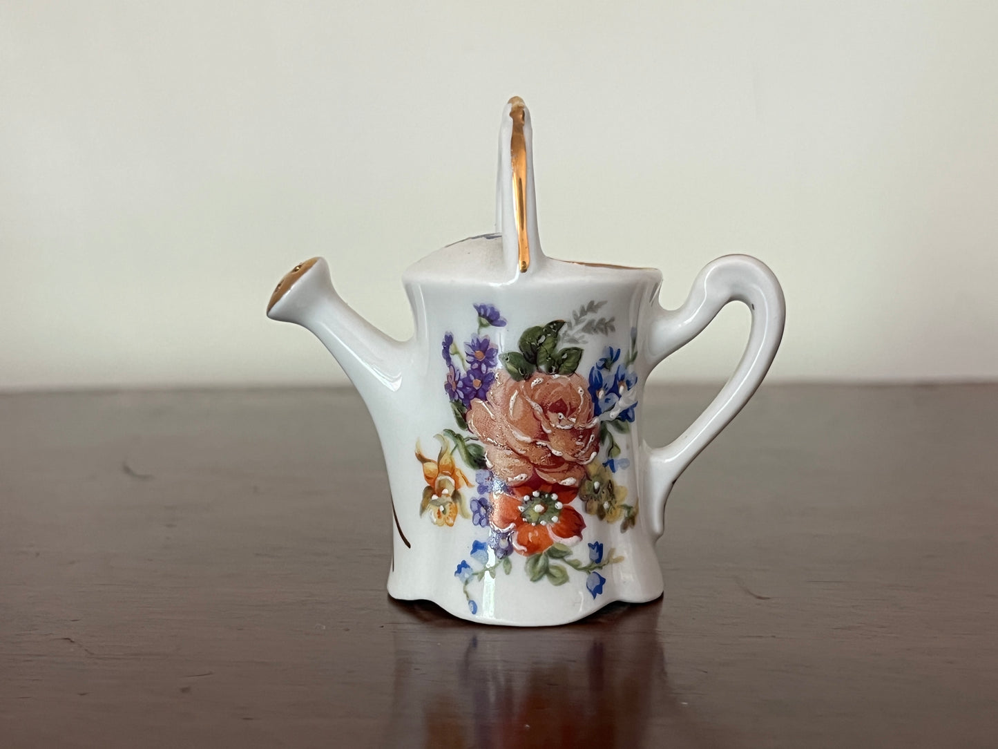 Limoges Watering Can, Hand-Painted Florals