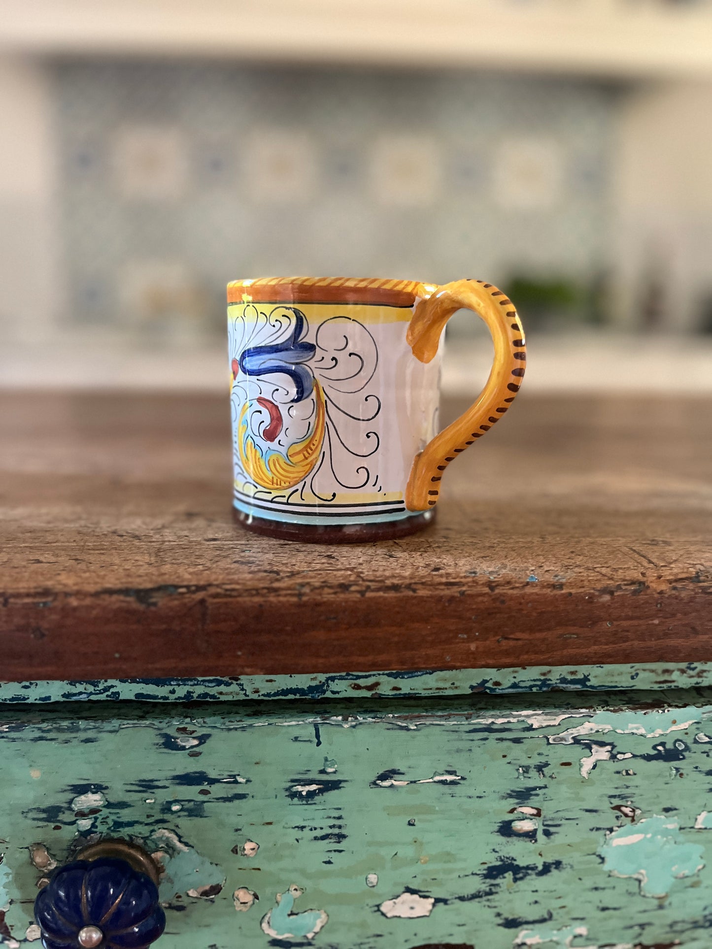 Set of 5 Deruta Coffee Mugs