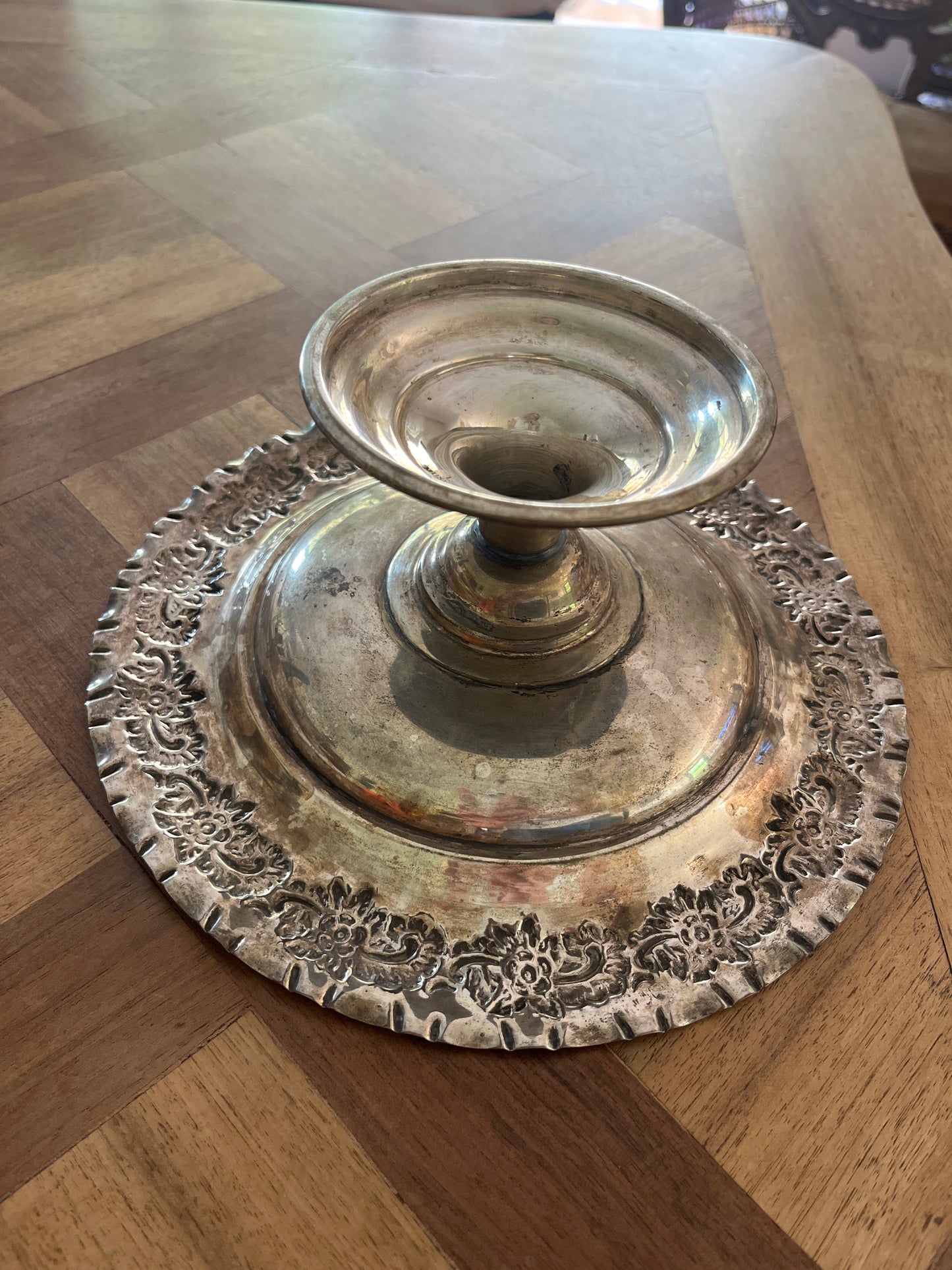 Silver-Plated Rococo-Revival Alzatina
