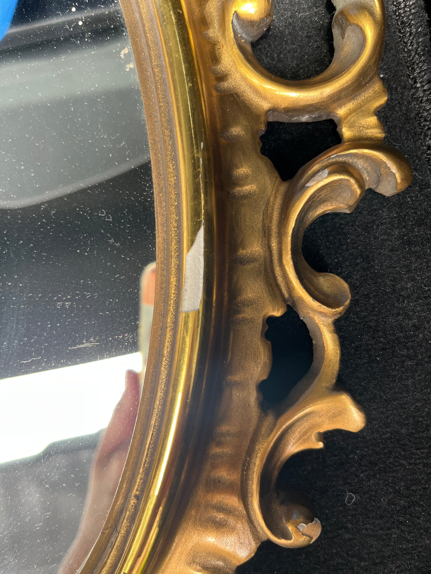 Italian Giltwood Mirror Rococo-Style Mirror