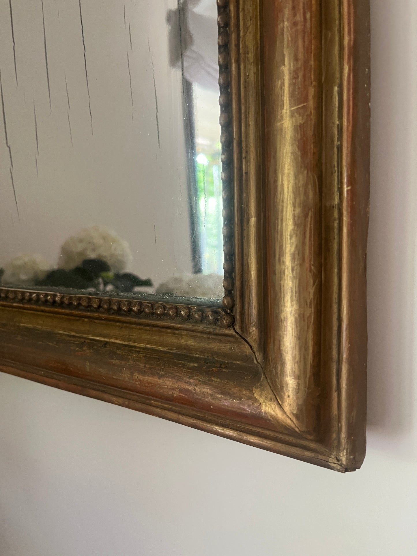 1870's Louis Philippe Arched Gilt Mirror