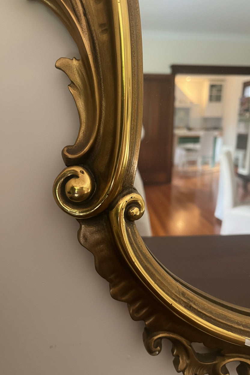 Italian Giltwood Mirror Rococo-Style Mirror
