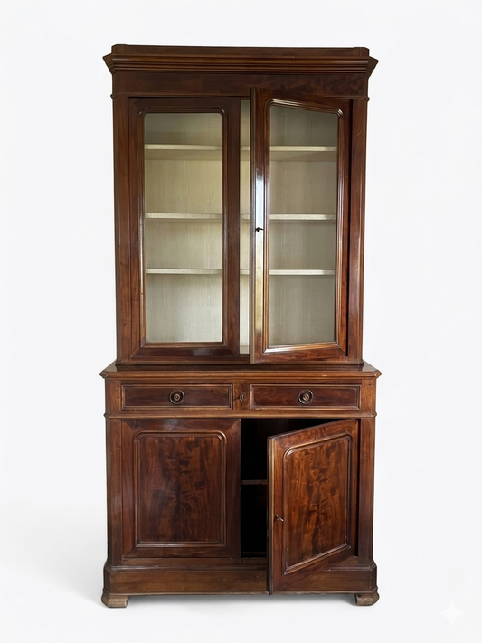 Cherry Wood Display Cabinet, Mid-1800's