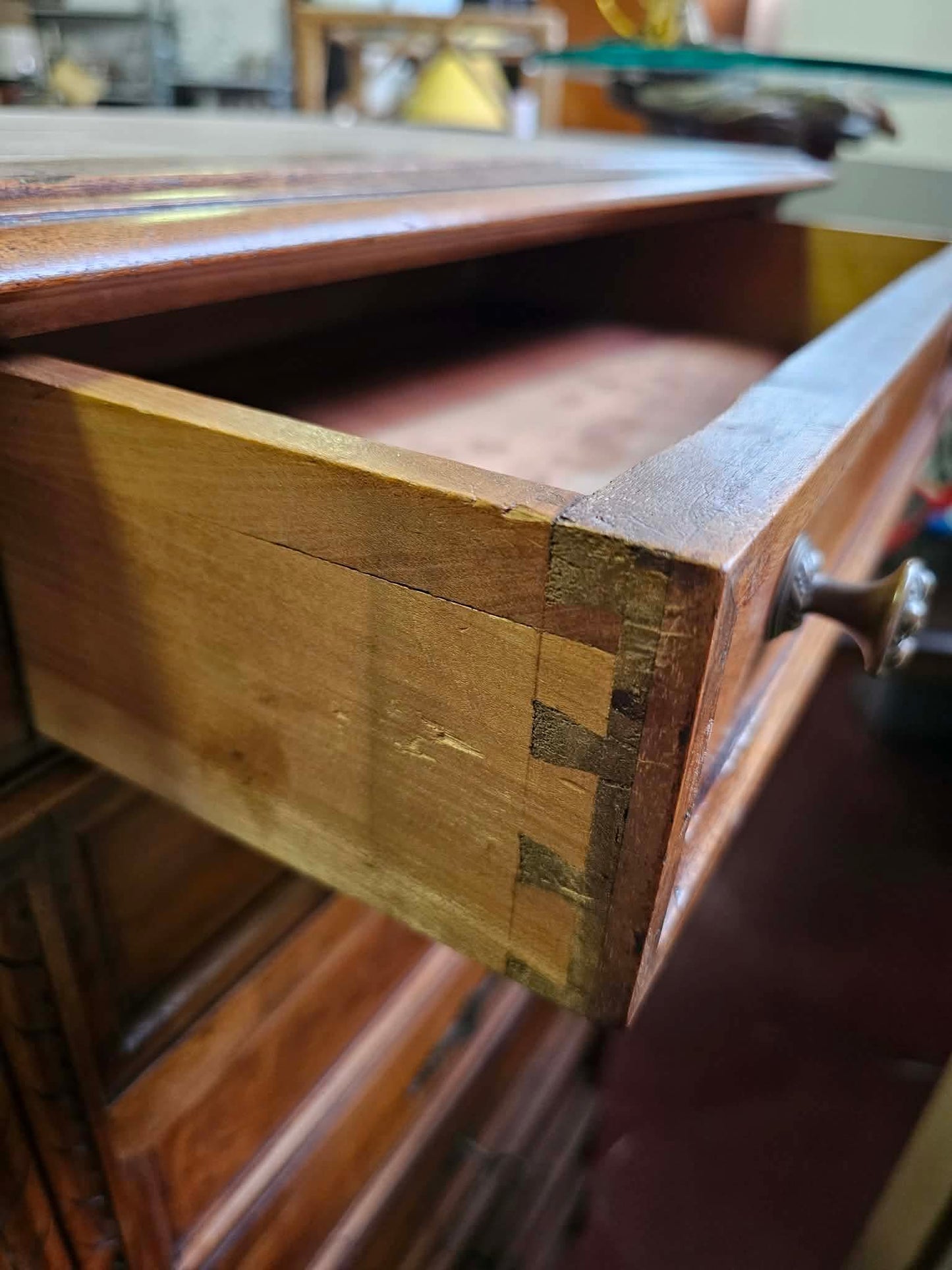 Italian Walnut Secretaire Desk, Early 1900s