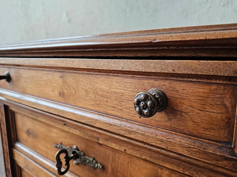 Italian Walnut Secretaire Desk, Early 1900s